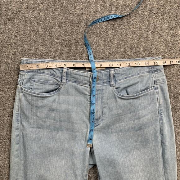 J Jill Jeans Womens 4 Denim Authentic Fit Cropped Stretch Frayed Fringe Hem - Picture 6 of 14